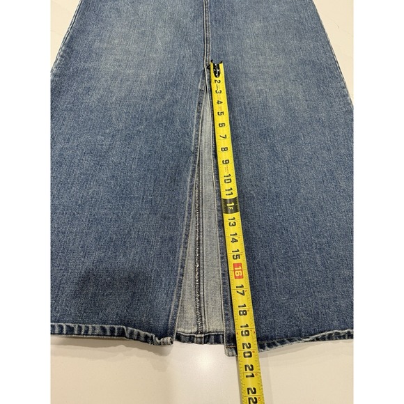 Vintage Gap Jeans Maxi Skirt Womens 14 Blue Medium Wash Y2K‎ 90s Boho Western - Picture 12 of 16